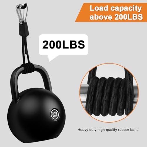 STHIRA® 3.3ft Ultra Elastic Nylon Bungee Cords with Dual-End Metal Hooks, Heavy-Duty Stretch Straps for Luggage, Camping, Cargo & Outdoor Use, Pack of 2 STHIRA® 3.3ft Ultra Elastic Nylon Bungee Cords with Dual-End Metal Hooks, Heavy-Duty Stretch Straps for Luggage, Camping, Cargo & Outdoor Use, Pack of 2